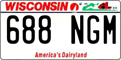 WI license plate 688NGM