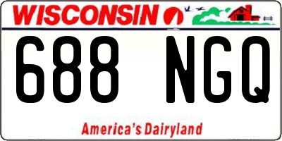 WI license plate 688NGQ