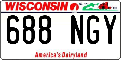 WI license plate 688NGY