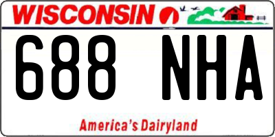 WI license plate 688NHA