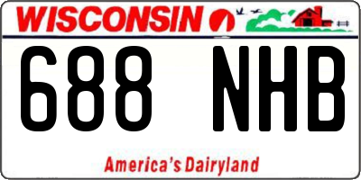 WI license plate 688NHB