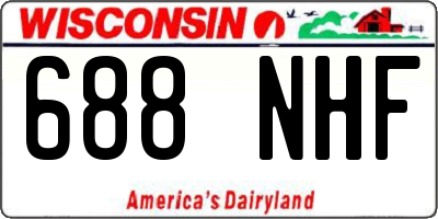 WI license plate 688NHF