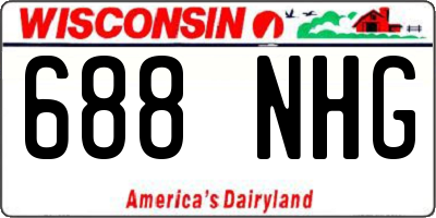 WI license plate 688NHG