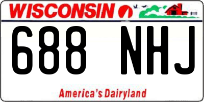 WI license plate 688NHJ