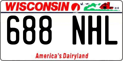 WI license plate 688NHL