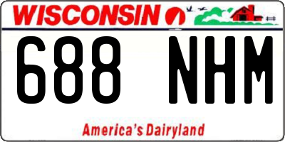 WI license plate 688NHM