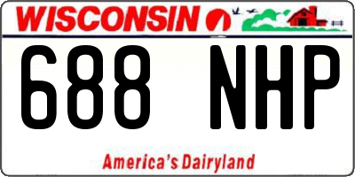 WI license plate 688NHP