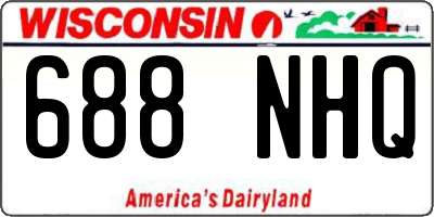 WI license plate 688NHQ