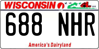 WI license plate 688NHR