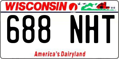 WI license plate 688NHT