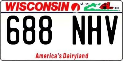 WI license plate 688NHV