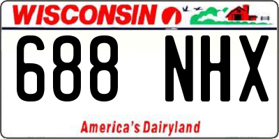 WI license plate 688NHX