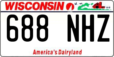 WI license plate 688NHZ