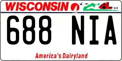 WI license plate 688NIA