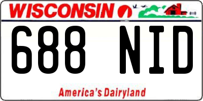 WI license plate 688NID