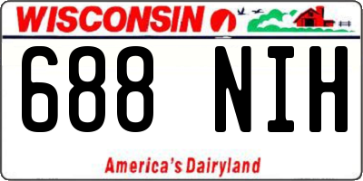 WI license plate 688NIH