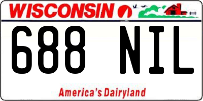 WI license plate 688NIL