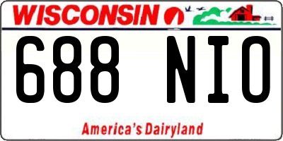WI license plate 688NIO