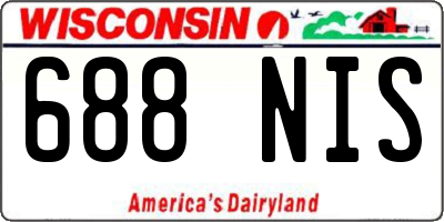 WI license plate 688NIS