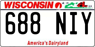 WI license plate 688NIY