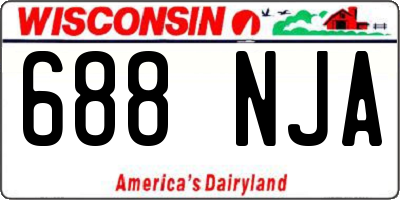 WI license plate 688NJA