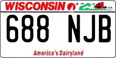 WI license plate 688NJB