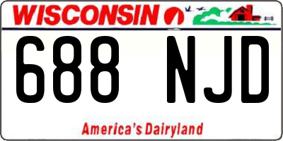 WI license plate 688NJD