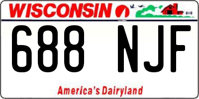 WI license plate 688NJF