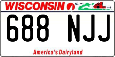WI license plate 688NJJ