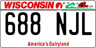 WI license plate 688NJL
