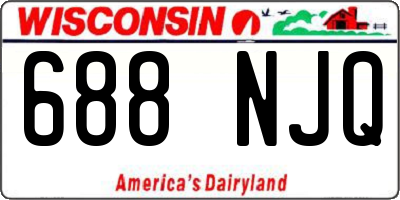 WI license plate 688NJQ