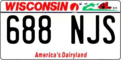WI license plate 688NJS