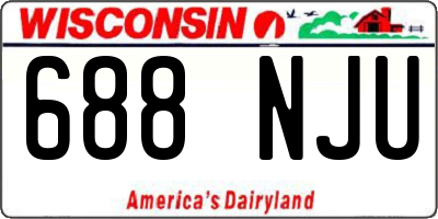 WI license plate 688NJU