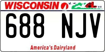 WI license plate 688NJV