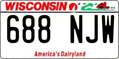 WI license plate 688NJW