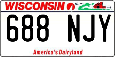 WI license plate 688NJY