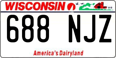 WI license plate 688NJZ