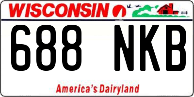 WI license plate 688NKB
