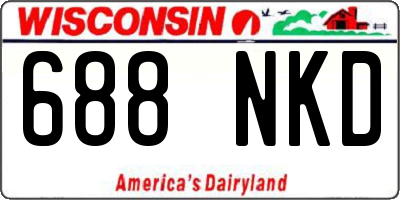 WI license plate 688NKD