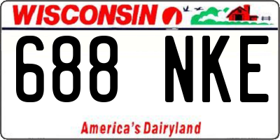 WI license plate 688NKE