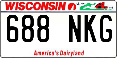 WI license plate 688NKG
