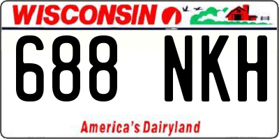 WI license plate 688NKH