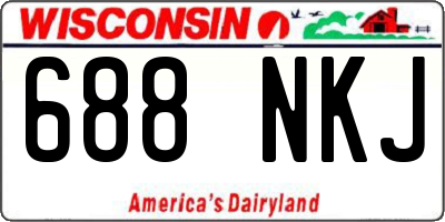 WI license plate 688NKJ