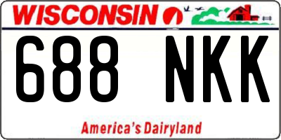 WI license plate 688NKK