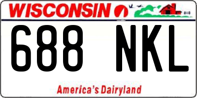 WI license plate 688NKL