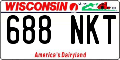 WI license plate 688NKT