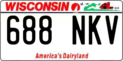 WI license plate 688NKV