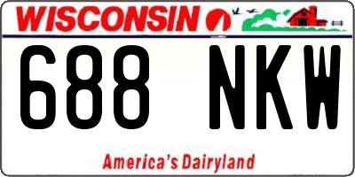 WI license plate 688NKW