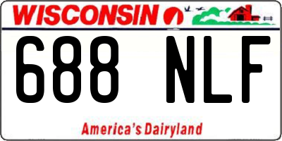 WI license plate 688NLF