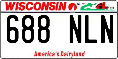 WI license plate 688NLN